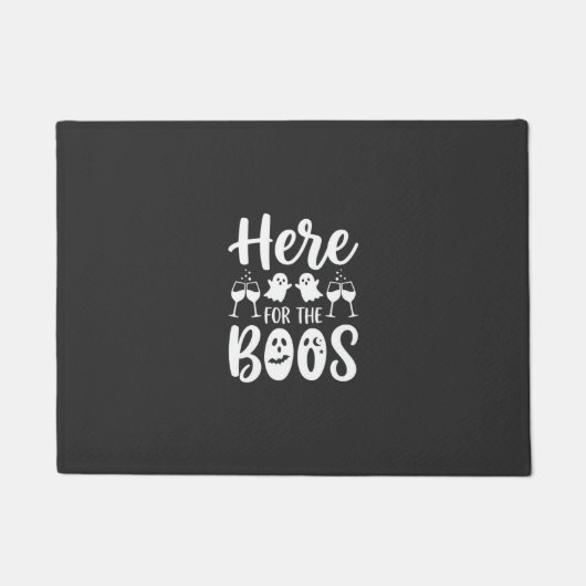 Hier voor de Boos Halloween Geest Ontwerp_1 Deurmat (Voorkant)