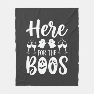 Hier voor de Boos Halloween Geest Ontwerp_1 Fleece Deken