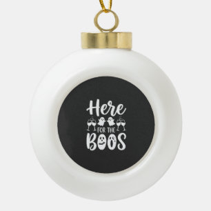 Hier voor de Boos Halloween Geest Ontwerp_1 Keramische Bal Ornament