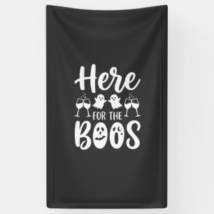 Hier voor de Boos Halloween Geest Ontwerp_1 Spandoek