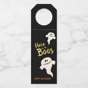 Hier voor de Boos Halloween Party Flessenhanger