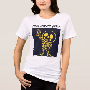 Hier voor de Boosjes Grappig Skelet Halloween Tri-Blend Shirt