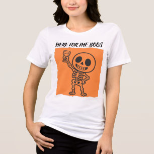 Hier voor de Boosjes Grappig Skelet Halloween Tri-Blend Shirt