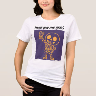 Hier voor de Boosjes Grappig Skelet Halloween Tri-Blend Shirt