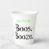 Hier voor de Booze Funny Adult Halloween Party Papieren Bekers (Voorkant)