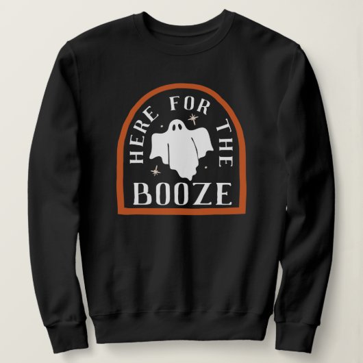 Hier voor de Booze Ghost Halloween Sweatshirt (Design voorkant)