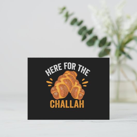 Hier voor de Challah Funny Jewish Hanukkah Bread Briefkaart (Staand voorkant)