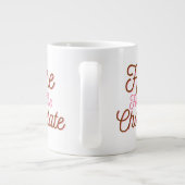 Hier voor de chocolade grote koffiekop (Achterkant)