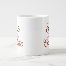 Hier voor de chocolade grote koffiekop