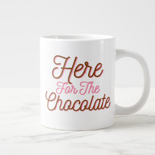 Hier voor de chocolade grote koffiekop