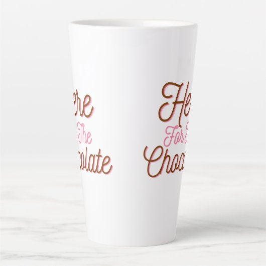 Hier voor de chocolade latte mok (Voorkant)