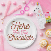 Hier voor de chocolade papieren bordje (Feest)