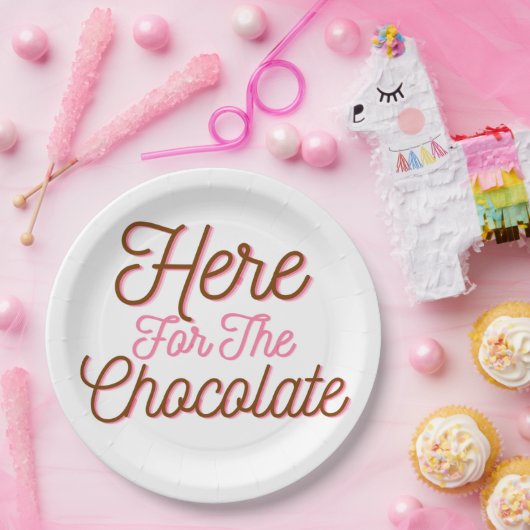 Hier voor de chocolade papieren bordje (Feest)