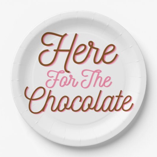 Hier voor de chocolade papieren bordje (Voorkant)