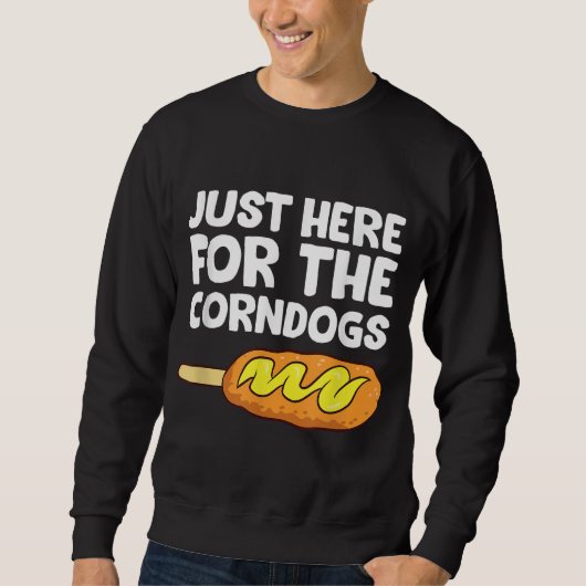 Hier voor de Corn Dogs Funny Corndog Trui (Voorkant)