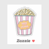 Hier Voor De Drama Popcorn Vinyl Sticker (Vel)
