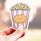 Hier Voor De Drama Popcorn Vinyl Sticker