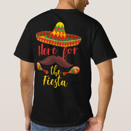 Hier voor de Fiesta - Cinco De Drinko T-shirt (Achterkant)