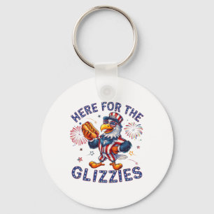 Hier voor de Glizzies Hot Dog America vlag Sleutelhanger