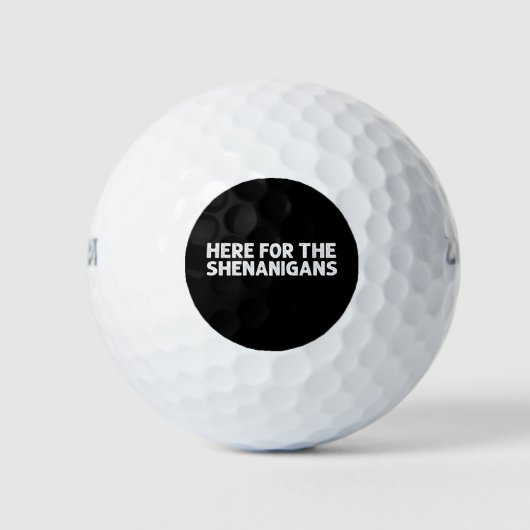 Hier voor de grapjes Groene St. Patrick's Dag Golfballen (Voorkant)