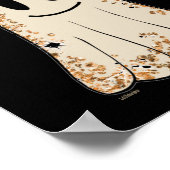 HIER VOOR DE grappige, spookachtige halloween gees Poster (Hoek)