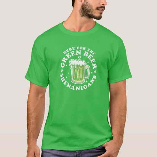 Hier voor de groene bier en de shenanigans Saint P T-shirt (Voorkant)