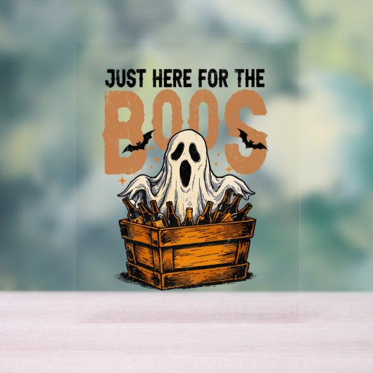 Hier voor de Halloween boeken Acryl Bord (Neutraal)