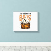 Hier voor de Halloween boeken Canvas Afdruk (Insitu (Houten vloer))