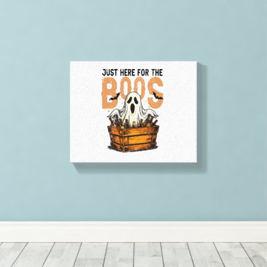 Hier voor de Halloween boeken Canvas Afdruk (Insitu (Houten vloer))