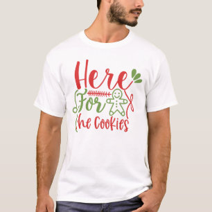 Hier voor de kerst van de koekjes t-shirt