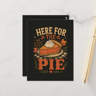 Hier voor de pompoentaart Thanksgiving Briefkaart