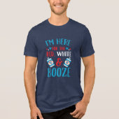 Hier voor de Rood Wit en Drank Grappig Patriottisc Tri-Blend Shirt (Voorkant)