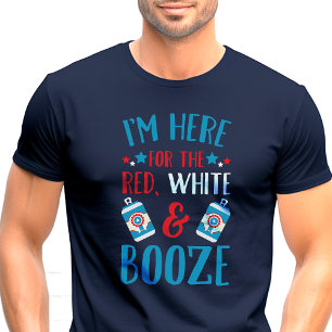 Hier voor de Rood Wit en Drank Grappig Patriottisc Tri-Blend Shirt
