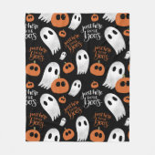 Hier voor de Schattigee herfstboeken en Halloween Fleece Deken (Voorkant)