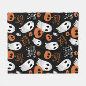 Hier voor de Schattigee herfstboeken en Halloween Fleece Deken (Voorkant (Horizontaal))