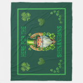 Hier voor de Schelmen Leprechaun Iers Fleece Deken (Voorkant)