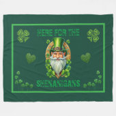 Hier voor de Schelmen Leprechaun Iers Fleece Deken (Voorkant (Horizontaal))