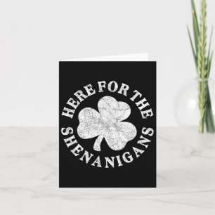 Hier voor de Schelmenstreek Groene Lucky Shamrock Kaart