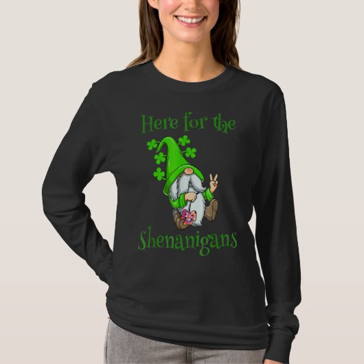 Hier voor de Shenanigans Irish Gnome Saint Patrick T-shirt (Voorkant)