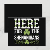 Hier voor de Shenanigans Irish Ireland St. Patrick Briefkaart (Voorkant / Achterkant)