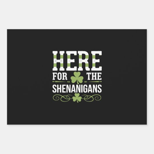 Hier voor de Shenanigans Irish Ireland St. Patrick Inpakpapier Vel (Voorkant)