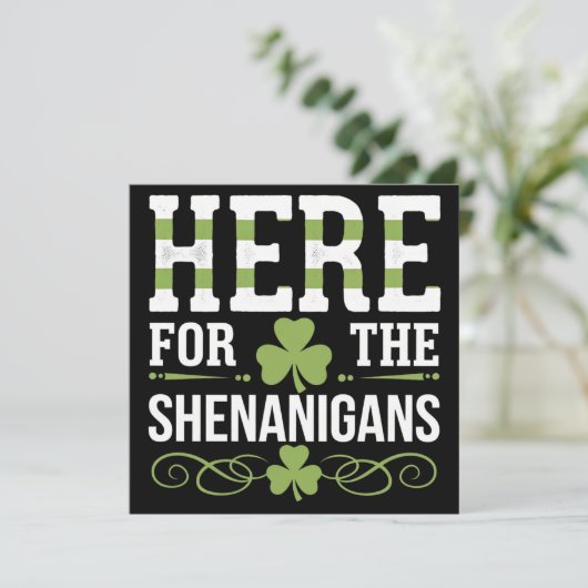 Hier voor de Shenanigans Irish Ireland St. Patrick Kaart (Staand voorkant)