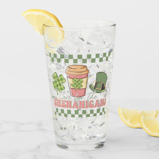 Hier voor de Shenanigans - klaverkoffie Glas (Voorkant ijs)