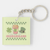 Hier voor de Shenanigans - klaverkoffie Sleutelhanger (Achterkant)