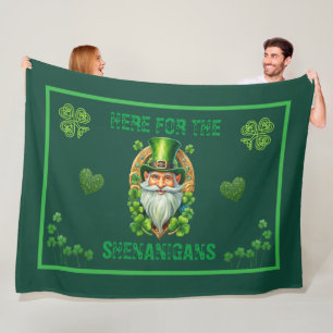 Hier voor de Shenanigans Leprechaun Irish Fleece Deken