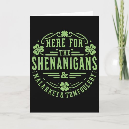 Hier voor de Shenanigans Malarkey en Tomfoolery S Kaart (Voorkant)