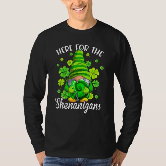 Hier voor de Shenanigans Patrick's Day Gnome T-shirt (Voorkant)