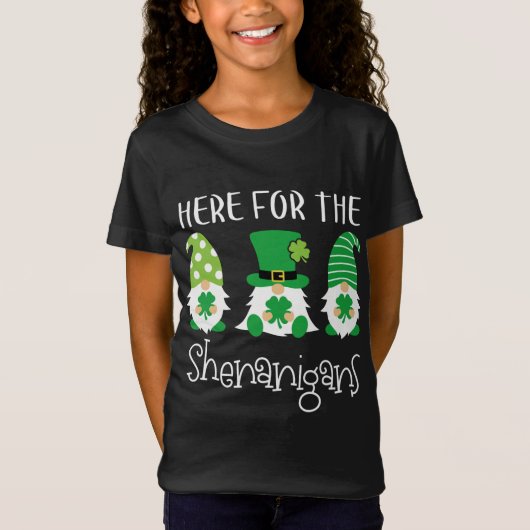 Hier voor de Shenanigans St Patrick's Day Gnome T-shirt (Voorkant)