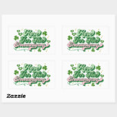 Hier voor de Shenanigans St Patrick's Day Rechthoekige Sticker (Vel)