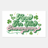 Hier voor de Shenanigans St Patrick's Day Rechthoekige Sticker (Voorkant)
